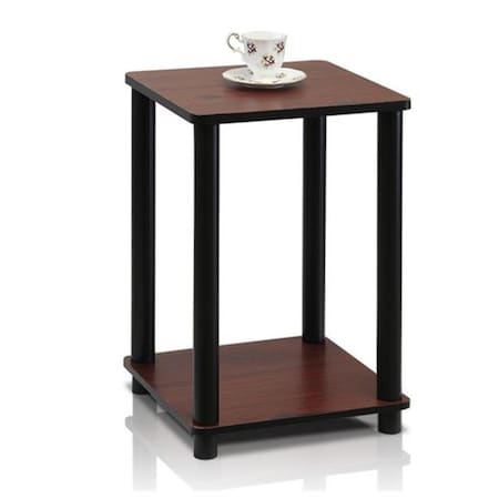 Furinno Furinno Turn-N-Tube End Table; Dark Cherry & Black - 20 x 13.4 x 13.4 in. 99800R-DC/BK